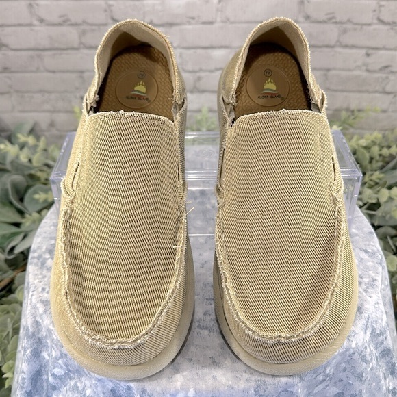 Aloha Island “Nolan” Tan Moc Toe Ultralight Canvas Slip-on Casuals Men’s 7M✨EUC - Picture 3 of 9